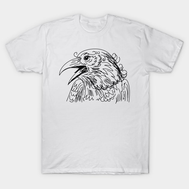 Sketchy Raven T-Shirt by SWON Design